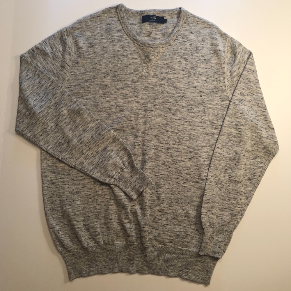 J Crew Men’s Crew Neck Heather Grey Sweater